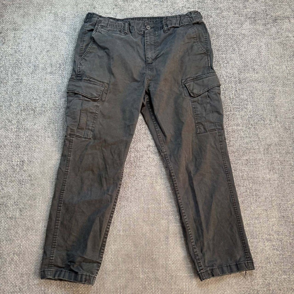 American Eagle Cargo Pants Mens 36x30 Black Flex Straight Leg Utility Gorpcore